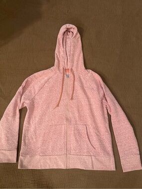 Time and Tru Heather Rose Full-Zip Hooded Sweatshirt